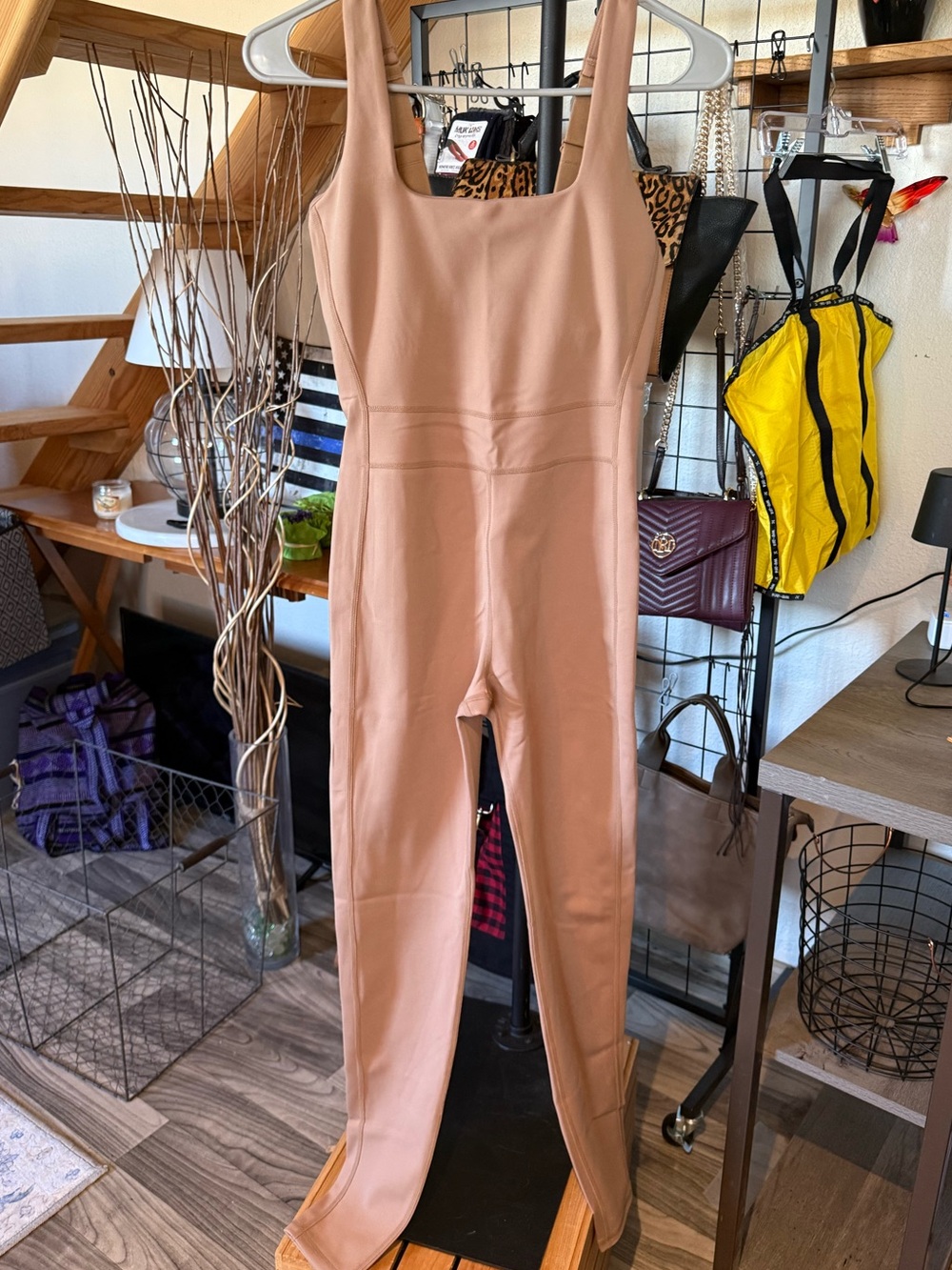 NWT Girlfriend Collective Compressive Unitard Jumpsuit Taupe M